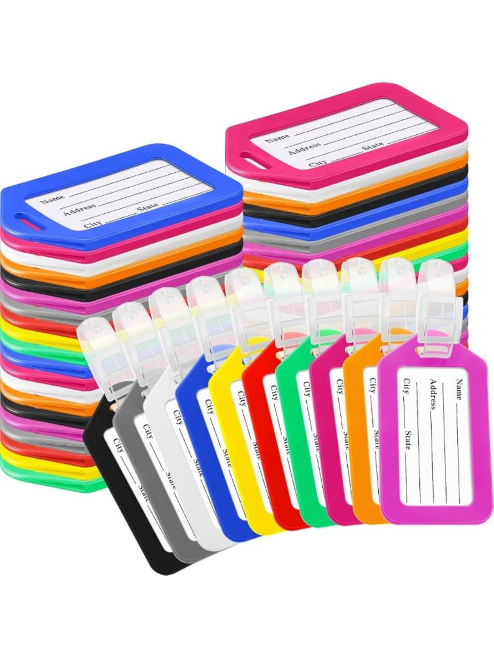 Bulk Luggage Tags for Suitcases & Backpacks - Durable Baggage Identification
